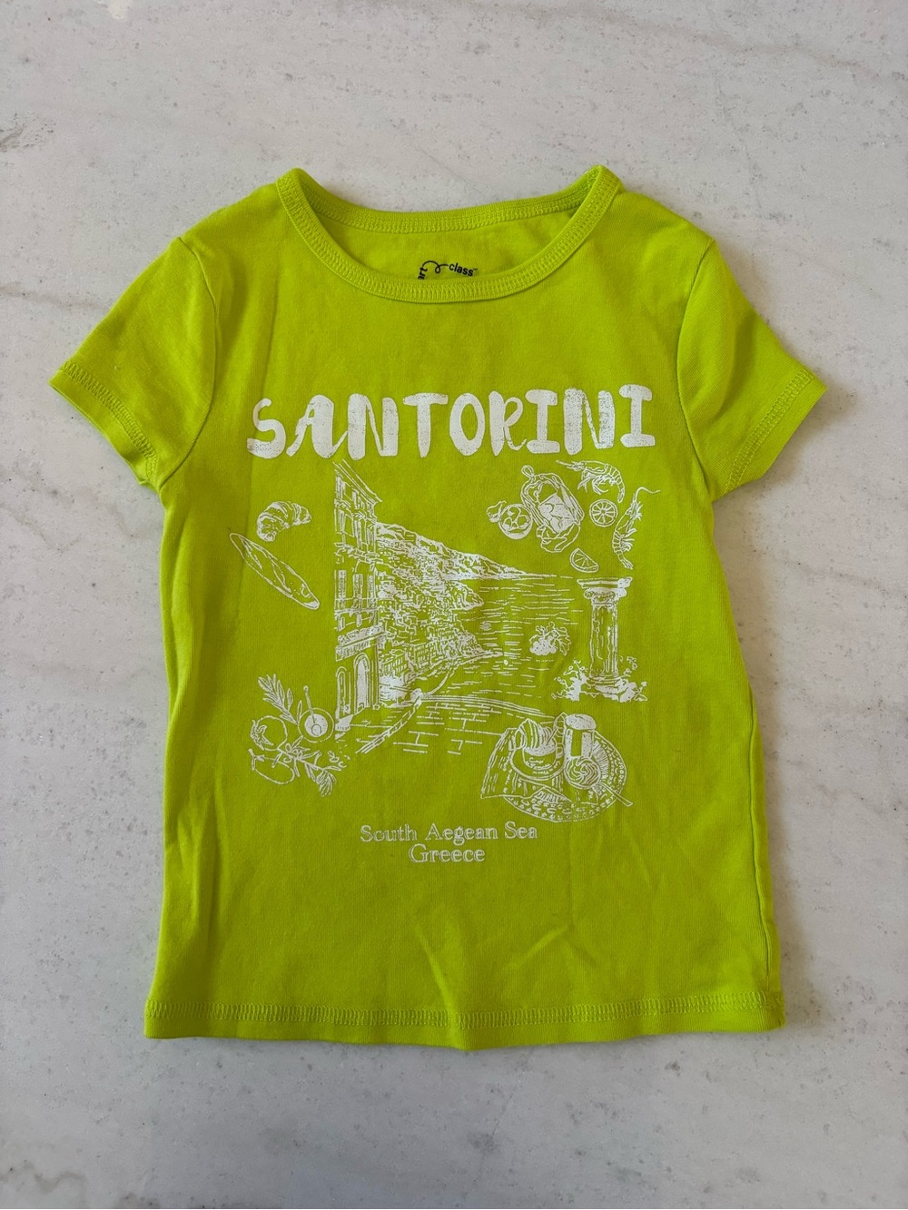 art class Lime Green Santorini Graphic Tee